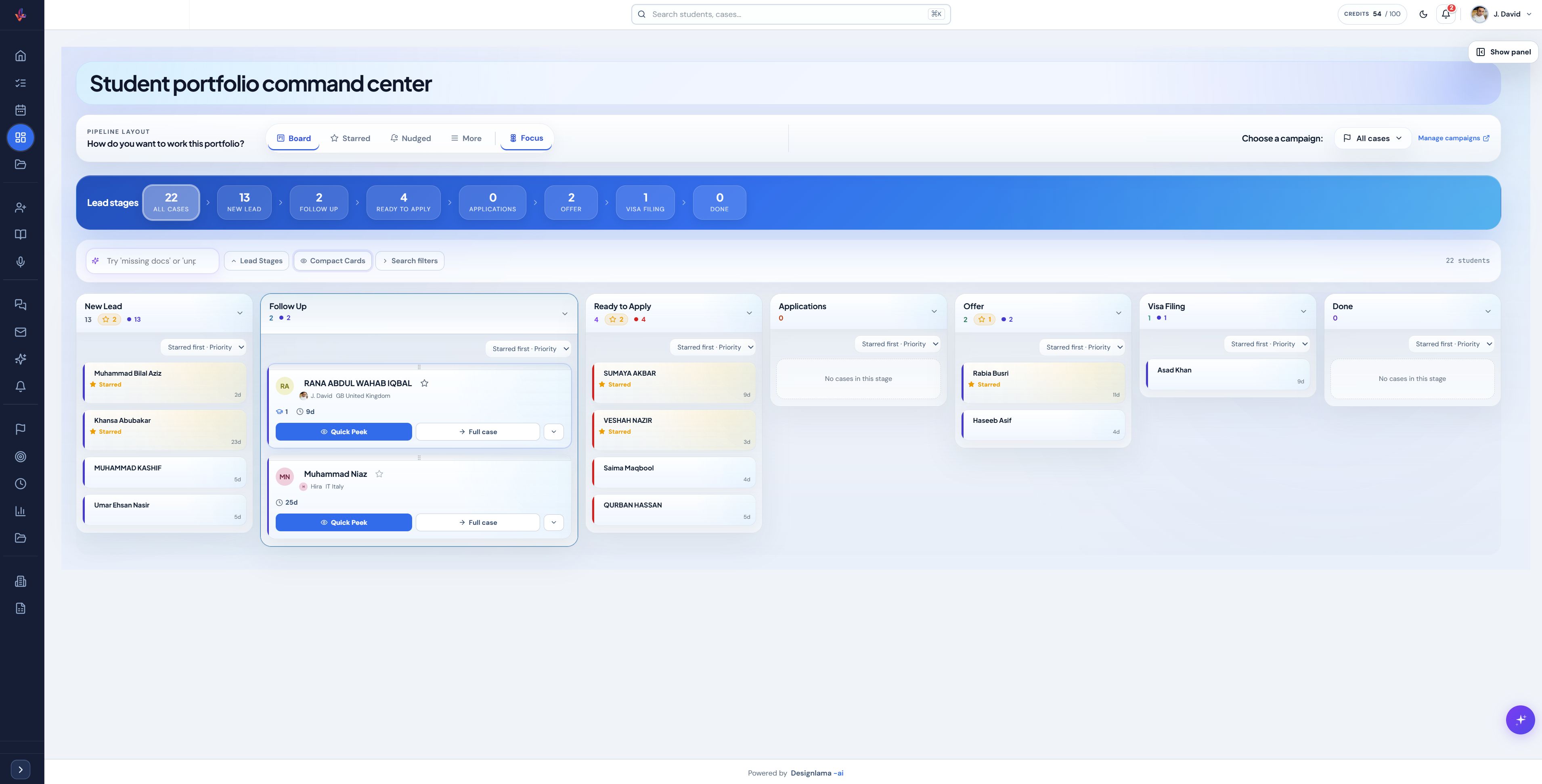 VisaLens student file preview